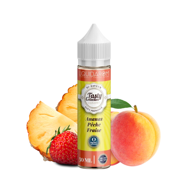 E-Liquide 50ml Essentiel Ananas fraise pêche