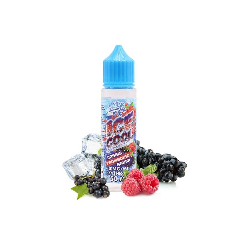 E-Liquide 50ml ICE COOL Cassis Framboise Raisin